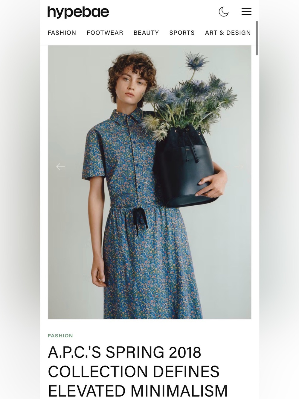 A.P.C. Spring Summer 2018 Tropical Floral Bird Print Relaxed Blouse Blue Crew Sm - Picture 5 of 11